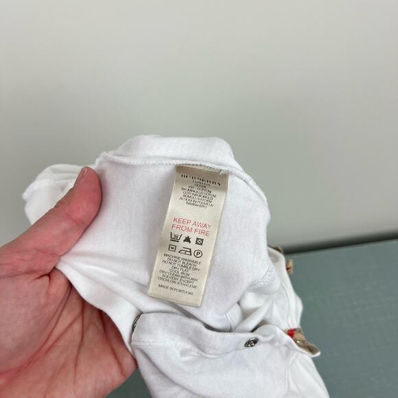 Burberry Baby White Footie & Bib Set 6 Months - Picture 14 of 14